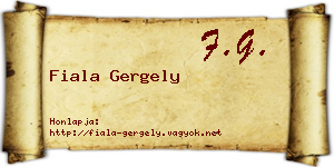 Fiala Gergely névjegykártya