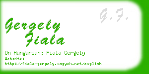 gergely fiala business card